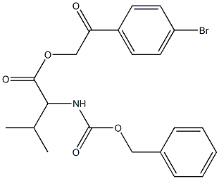 2-(4-bromophenyl)-2-oxoethyl 2-(((benzyloxy)carbonyl)amino)-3-methylbutanoate Struktur