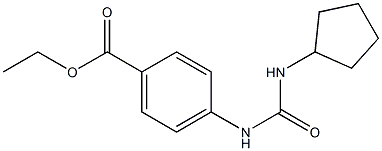 ethyl 4-(3-cyclopentylureido)benzoate Struktur