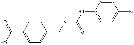 4-((3-(4-bromophenyl)ureido)methyl)benzoic acid Struktur