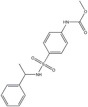 methyl (4-(N-(1-phenylethyl)sulfamoyl)phenyl)carbamate Struktur