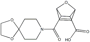 3-(1,4-dioxa-8-azaspiro[4.5]decane-8-carbonyl)-7-oxabicyclo[2.2.1]hept-5-ene-2-carboxylic acid Struktur