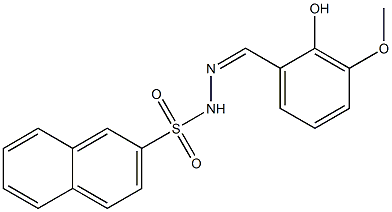 (Z)-N'-(2-hydroxy-3-methoxybenzylidene)naphthalene-2-sulfonohydrazide Struktur