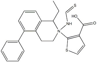 ethyl 5-phenyl-2-(1,2,3,4-tetrahydroisoquinoline-2-carbothioamido)thiophene-3-carboxylate Struktur