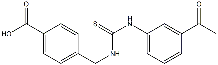 4-((3-(3-acetylphenyl)thioureido)methyl)benzoic acid Struktur