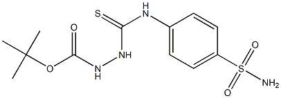 tert-butyl 2-((4-sulfamoylphenyl)carbamothioyl)hydrazinecarboxylate Struktur