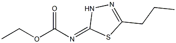 ethyl (5-propyl-1,3,4-thiadiazol-2(3H)-ylidene)carbamate Struktur