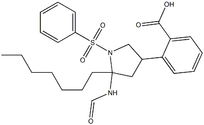 heptyl 4-(1-(phenylsulfonyl)pyrrolidine-2-carboxamido)benzoate Struktur