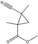 Cyclopropanecarboxylic acid, 2-cyano-1,2-dimethyl-, methyl ester (6CI) Struktur