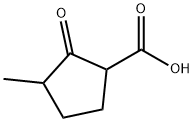 Cyclopentanecarboxylic acid, 3-methyl-2-oxo- (6CI) Struktur