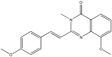 4(3H)-Quinazolinone,  8-methoxy-2-(p-methoxystyryl)-3-methyl-  (6CI) Struktur