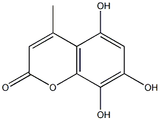 Coumarin, 5,7,8-trihydroxy-4-methyl- (6CI) Struktur