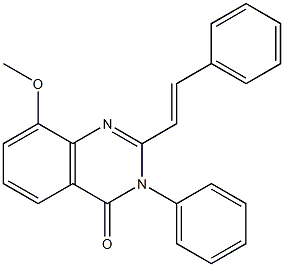 4(3H)-Quinazolinone,  8-methoxy-3-phenyl-2-styryl-  (6CI) Struktur