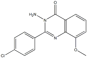 4(3H)-Quinazolinone,  3-amino-2-(p-chlorophenyl)-8-methoxy-  (6CI) Struktur