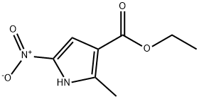 Pyrrole-3-carboxylic acid, 2-methyl-5-nitro-, ethyl ester (6CI) Struktur