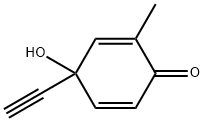 2,5-Cyclohexadien-1-one, 4-ethynyl-4-hydroxy-2-methyl- (6CI) Struktur