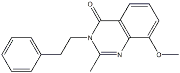 4(3H)-Quinazolinone,  8-methoxy-2-methyl-3-phenethyl-  (6CI) Struktur