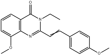 4(3H)-Quinazolinone,  3-ethyl-8-methoxy-2-(p-methoxystyryl)-  (6CI) Struktur