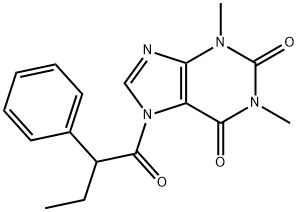 Theophylline,  7-(2-phenylbutyryl)-  (6CI) Struktur