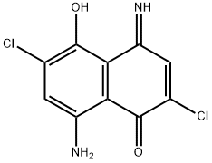 1,4-Naphthoquinone  imine,  8-amino-2,6-dichloro-5-hydroxy-  (5CI) Struktur