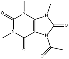 Uric  acid,  7-acetyl-1,3,9-trimethyl-  (3CI) Struktur