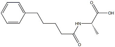 Alanine,  N-(5-phenylvaleryl)-,  DL-  (5CI) Struktur