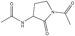 2-Pyrrolidinone,  3-acetamido-1-acetyl-,  DL-  (5CI) Struktur