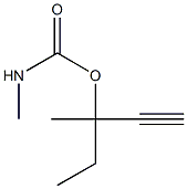 Carbamic acid, methyl-, 1-ethyl-1-methyl-2-propynyl ester (6CI) Struktur