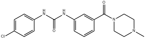 N-(4-chlorophenyl)-N'-{3-[(4-methyl-1-piperazinyl)carbonyl]phenyl}urea Struktur