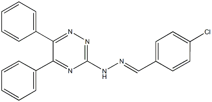 4-chlorobenzaldehyde (5,6-diphenyl-1,2,4-triazin-3-yl)hydrazone Struktur