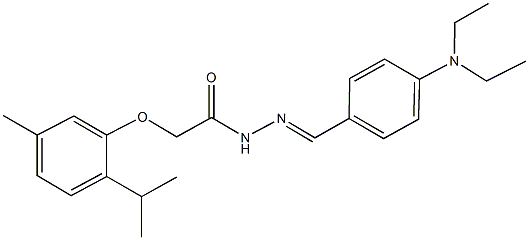 N'-[4-(diethylamino)benzylidene]-2-(2-isopropyl-5-methylphenoxy)acetohydrazide Struktur