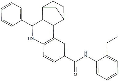 N-(2-ethylphenyl)-10-phenyl-9-azatetracyclo[10.2.1.0~2,11~.0~3,8~]pentadeca-3,5,7-triene-5-carboxamide Struktur