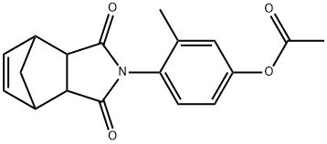 4-(3,5-dioxo-4-azatricyclo[5.2.1.0~2,6~]dec-8-en-4-yl)-3-methylphenyl acetate Struktur