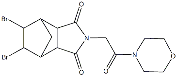 8,9-dibromo-4-[2-(4-morpholinyl)-2-oxoethyl]-4-azatricyclo[5.2.1.0~2,6~]decane-3,5-dione Struktur