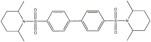 1-({4'-[(2,6-dimethyl-1-piperidinyl)sulfonyl][1,1'-biphenyl]-4-yl}sulfonyl)-2,6-dimethylpiperidine Struktur