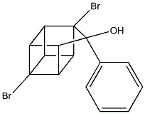 1,4-dibromo-9-phenylpentacyclo[4.3.0.0~2,5~.0~3,8~.0~4,7~]nonan-9-ol Struktur