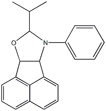 8-isopropyl-9-phenyl-6b,8,9,9a-tetrahydroacenaphtho[1,2-d][1,3]oxazole Struktur