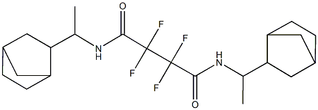 N~1~,N~4~-bis(1-bicyclo[2.2.1]hept-2-ylethyl)-2,2,3,3-tetrafluorosuccinamide Struktur