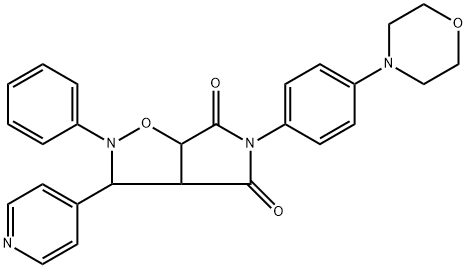 5-[4-(4-morpholinyl)phenyl]-2-phenyl-3-(4-pyridinyl)dihydro-2H-pyrrolo[3,4-d]isoxazole-4,6(3H,5H)-dione Struktur