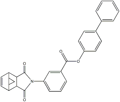 [1,1'-biphenyl]-4-yl 3-(3,5-dioxo-4-azatetracyclo[5.3.2.0~2,6~.0~8,10~]dodec-11-en-4-yl)benzoate Struktur