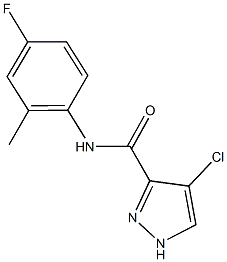 4-chloro-N-(4-fluoro-2-methylphenyl)-1H-pyrazole-3-carboxamide Struktur