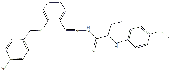 N'-{2-[(4-bromobenzyl)oxy]benzylidene}-2-(4-methoxyanilino)butanohydrazide Struktur