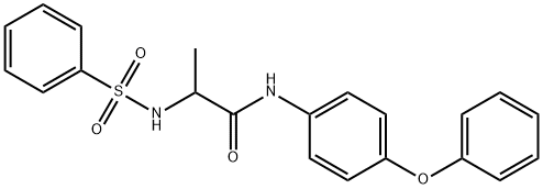 N-(4-phenoxyphenyl)-2-[(phenylsulfonyl)amino]propanamide Struktur