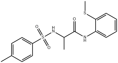 2-{[(4-methylphenyl)sulfonyl]amino}-N-[2-(methylsulfanyl)phenyl]propanamide Struktur