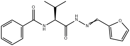 N-(1-{[2-(2-furylmethylene)hydrazino]carbonyl}-2-methylpropyl)benzamide Struktur