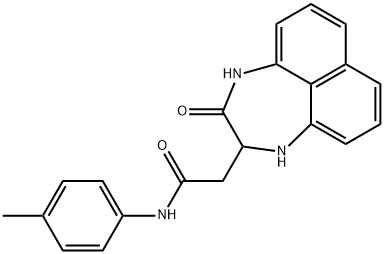 N-(4-methylphenyl)-2-(3-oxo-1,2,3,4-tetrahydronaphtho[1,8-ef][1,4]diazepin-2-yl)acetamide Struktur