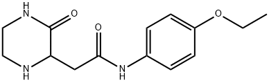 N-(4-ethoxyphenyl)-2-(3-oxo-2-piperazinyl)acetamide Struktur