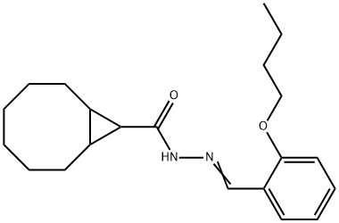 N'-(2-butoxybenzylidene)bicyclo[6.1.0]nonane-9-carbohydrazide Struktur