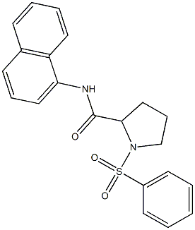 N-(1-naphthyl)-1-(phenylsulfonyl)-2-pyrrolidinecarboxamide Struktur