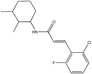 3-(2-chloro-6-fluorophenyl)-N-(2,3-dimethylcyclohexyl)acrylamide Struktur