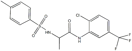 N-[2-chloro-5-(trifluoromethyl)phenyl]-2-{[(4-methylphenyl)sulfonyl]amino}propanamide Struktur